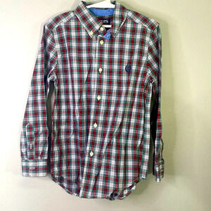 Chaps Long Sleeve Boys Button Up Shirt Size 7